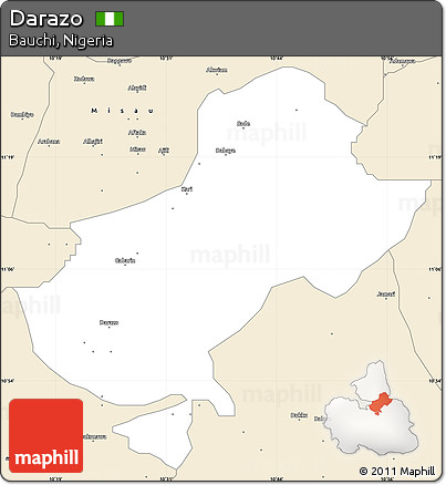 Classic Style Simple Map of Darazo