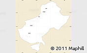 Classic Style Simple Map of Darazo, single color outside
