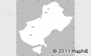 Gray Simple Map of Darazo, single color outside