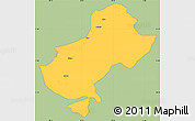 Savanna Style Simple Map of Darazo, single color outside