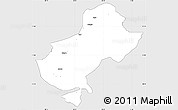 Silver Style Simple Map of Darazo, single color outside