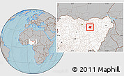 Gray Location Map of Shira, highlighted country, hill shading