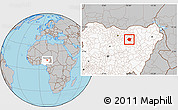 Gray Location Map of Shira, highlighted country