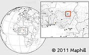 Blank Location Map of Zaki, highlighted parent region, within the entire country