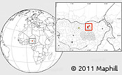 Blank Location Map of Zaki, highlighted parent region