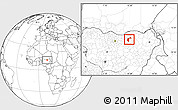 Blank Location Map of Zaki