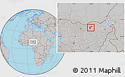 Gray Location Map of Zaki