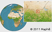 Satellite Location Map of Zaki