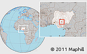 Gray Location Map of Apa, highlighted country, within the entire country