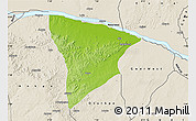 Physical Map of Apa, shaded relief outside