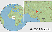 Savanna Style Location Map of Gboko