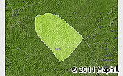 Physical Map of Ukum, darken
