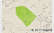 Physical Map of Ukum, shaded relief outside