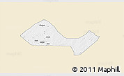 Classic Style 3D Map of Ushongo, single color outside