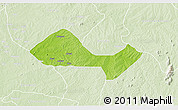 Physical 3D Map of Ushongo, lighten