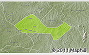 Physical 3D Map of Ushongo, semi-desaturated