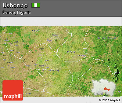 Satellite 3D Map of Ushongo