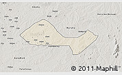 Shaded Relief 3D Map of Ushongo, semi-desaturated