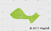 Physical Map of Ushongo, single color outside