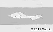 Gray Panoramic Map of Ushongo, single color outside