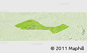 Physical Panoramic Map of Ushongo, lighten