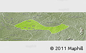 Physical Panoramic Map of Ushongo, semi-desaturated