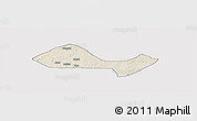 Shaded Relief Panoramic Map of Ushongo, cropped outside