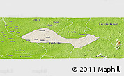 Shaded Relief Panoramic Map of Ushongo, physical outside