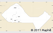 Classic Style Simple Map of Ushongo, single color outside