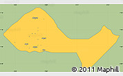 Savanna Style Simple Map of Ushongo, single color outside