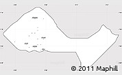 Silver Style Simple Map of Ushongo, cropped outside