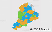 Political 3D Map of Borno, cropped outside
