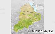 Satellite 3D Map of Borno, lighten, desaturated