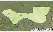 Physical 3D Map of Askira/U, darken