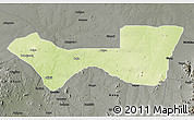 Physical 3D Map of Askira/U, darken, semi-desaturated