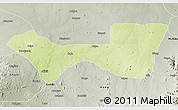 Physical 3D Map of Askira/U, semi-desaturated