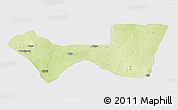 Physical 3D Map of Askira/U, single color outside