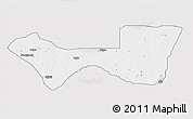 Silver Style 3D Map of Askira/U, single color outside