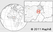 Blank Location Map of Askira/U, highlighted parent region