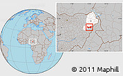 Gray Location Map of Askira/U, highlighted parent region