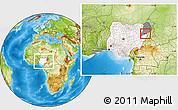 Physical Location Map of Askira/U, highlighted country, highlighted parent region, within the entire country