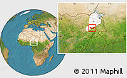 Satellite Location Map of Askira/U, highlighted parent region