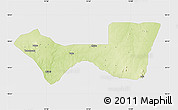 Physical Map of Askira/U, single color outside