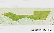 Satellite Panoramic Map of Askira/U, lighten