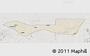 Shaded Relief Panoramic Map of Askira/U, lighten, semi-desaturated