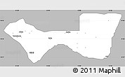 Gray Simple Map of Askira/U, single color outside