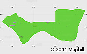 Political Simple Map of Askira/U, single color outside