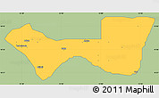 Savanna Style Simple Map of Askira/U, single color outside