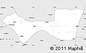 Silver Style Simple Map of Askira/U