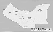 Gray 3D Map of Damboa, single color outside